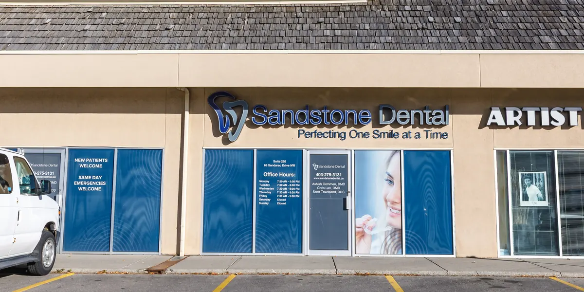 Sandstone Dental clinic exterior in Calgary